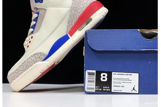 Rep EP 136064-140  Jordan Flight 3 136064-140 Retro International 0223